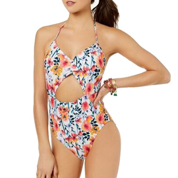 Hula Honey In Such a Fleury Cut-Out Halter Swim - Picture 1 of 5